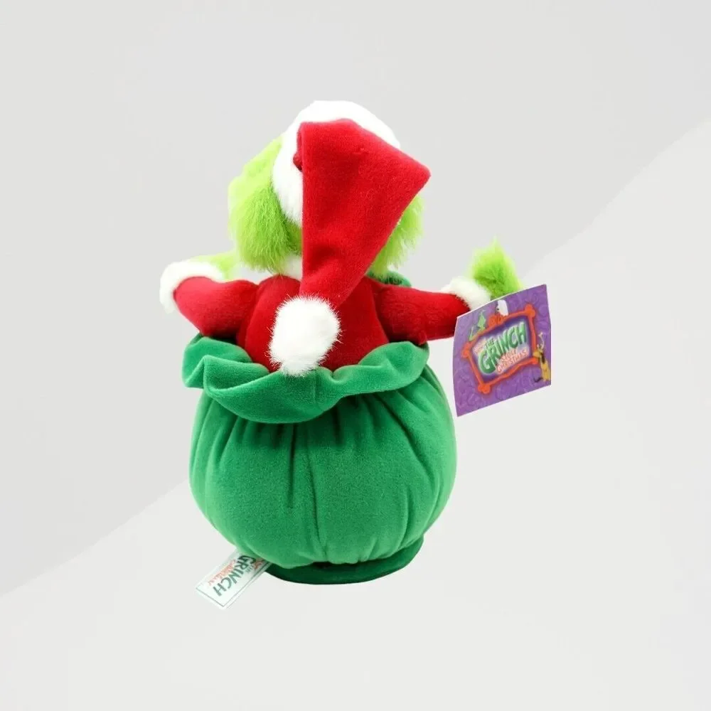 VTG NWT 2000's The Grinch‎ Dr Seuss Stole Christmas Musical Plush Decoration 11